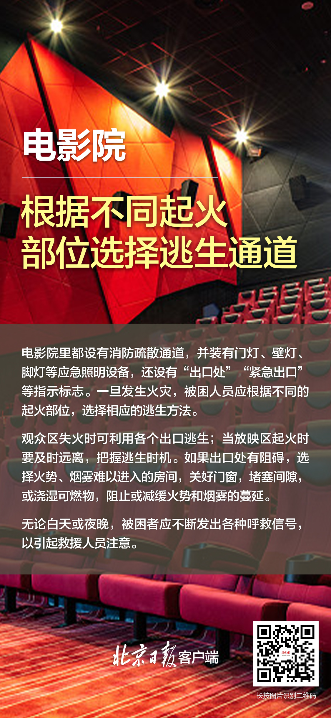 不同人員密集場所逃生法則，一組海報(bào)帶你了解！